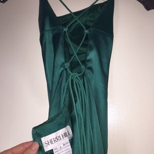 Emerald green Sherri Hill homecoming/ formal dress